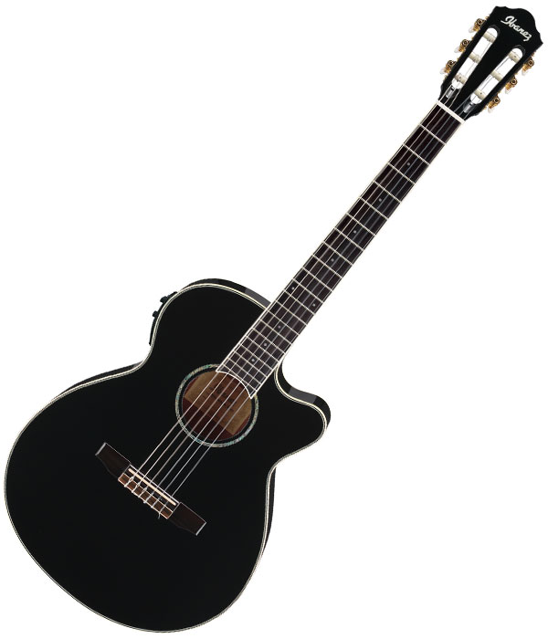 IBANEZ AEG10NIIBK CORDES NYLON NOIRE, Achat Guitare classique electroacoustique IBANEZ