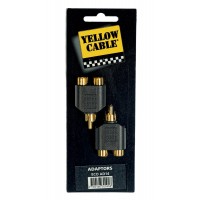 YELLOW CABLE AD14 ADAPTATEUR RCA MALE/2 RCA FEMELLE (X2)