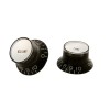 Photo GIBSON PACK 4 BOUTONS AVEC INSERTS TOP HAT BLACK/SILVER