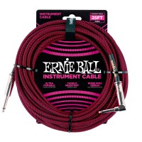 ERNIE BALL 6062 CABLE INSTRUMENT JACK/JACK COUD BLACK/RED 7,62M
