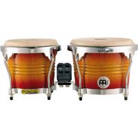 Photo MEINL FWB200 BONGOS 6" 3/4 & 8" FREE RIDE BOIS - AZTEC RED FADE