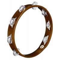 MEINL TAMBOURIN BOIS 10" ALUMINIUM JINGLE - AFRICAN BROWN