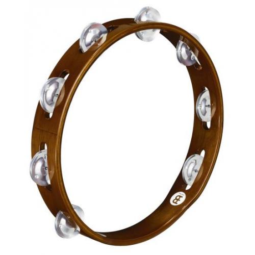 meinl tambourin bois 10 aluminium jingle - african brown