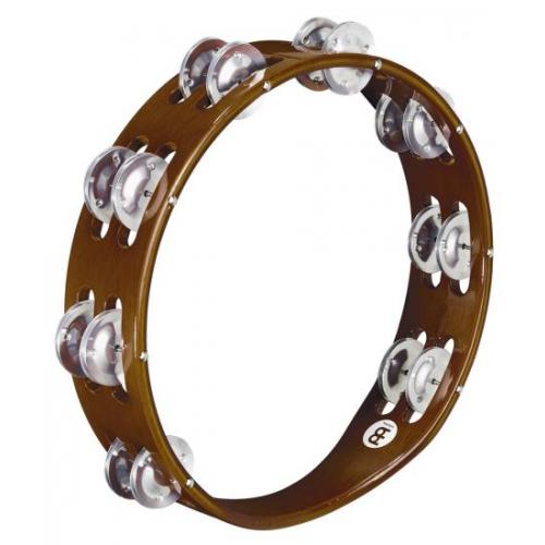 meinl tambourin bois 10 aluminium jingle - african brown