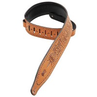 Photo LEVYS M17T01 SANGLE CUIR MOTIFS ZODIAC GRAVÉS RUSSET