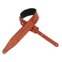 Levys M17T05 Sangle Cuir Motifs Bats Gravs Walnut