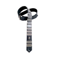 Photo LEVYS PM28-2DT SANGLE CUIR PLAQUES IDENTITÉ EN METAL BLACK