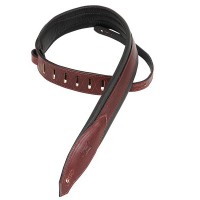 Photo LEVYS MSS80 SANGLE CUIR REMBOURRÉE LOGO LEVY'S ESTAMPÉ BURGUNDY