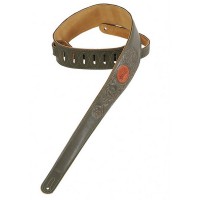 Photo LEVYS MSS60SG SANGLE CUIR MOTIFS SURPIQUÉS GREEN