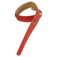 Photo LEVYS MSS60SG SANGLE CUIR MOTIFS SURPIQUÉS RED