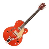 Photo GRETSCH GUITARS G6120SSU BRIAN SETZER NASHVILLE ORANGE FLAME