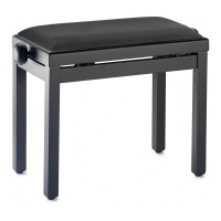 Stagg PB39 BKM VBK - Banquette Piano Noir Mat + Velour Noir