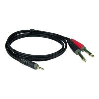 Photo KLOTZ AY5-0300 CABLE MINI-JACK STÉRÉO/2 JACK - 3M