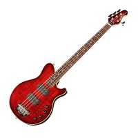 Photo MUSIC MAN BASSE 4 CORDES 25TH ANNIVERSARY VENITIAN RED BURST FLAME