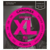 D'ADDARIO ECB81-5 XL CHROMES REGULAR LIGHT 5-ST 45/132 LONG SCALE