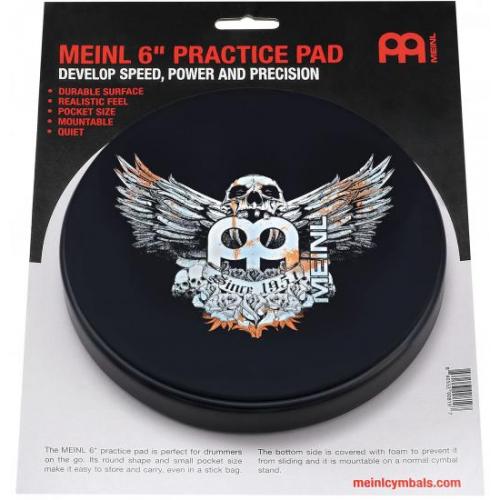 MEINL PAD D'ENTRAINEMENT 6 MOTIF SKULL