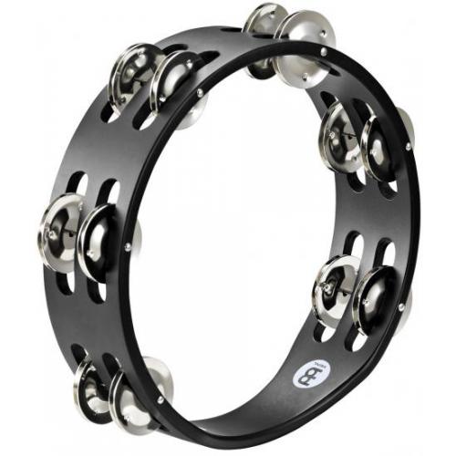 meinl tambourin bois compact 8 2 rangées de cymbalettes acier