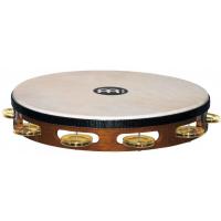 Meinl Tambourin Bois avec Peau 1 Range de Cymbalettes Laiton