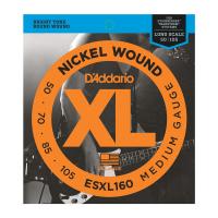 Photo D'ADDARIO ESXL160 DOUBLE BALL MEDIUM 50/105 LONG SCALE