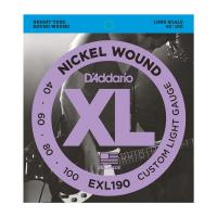 Photo D'ADDARIO EXL190 NICKEL WOUND BASS CUSTOM LIGHT 40/100 LONG SCALE