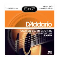 Photo D'ADDARIO EXP10 COATED 80/20 BRONZE EXTRA LIGHT 10/47