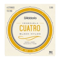 D'ADDARIO EJ98 VENEZUELAN CUATRO BLACK NYLON