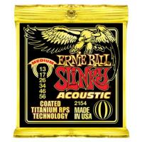 Photo ERNIE BALL ACOUSTIC 2154 COATED TITANIUM RPS SLINKY MEDIUM 13/56