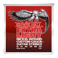 Photo ERNIE BALL ELECTRIC 2210 NICKEL WOUND CUSTOM GAUGE EXTRA LIGHT 10/50