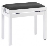 Stagg PB39 WHM VBK - Banquette Piano Blanc Mat + Velour Noir