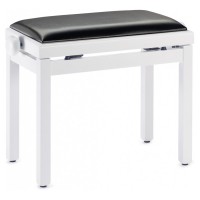 STAGG PB39 WHM SBK - BANQUETTE PIANO BLANC MAT + SKAI NOIR