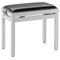 STAGG PB39 WHP SBK - BANQUETTE PIANO BLANC BRILLANT + SKAI NOIR