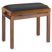 Photo STAGG PB39 CHP VBK - BANQUETTE PIANO MERISIER BRILLANT + VELOUR NOIR