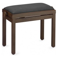 Photo STAGG PB39 WNDM VBK - BANQUETTE PIANO NOYER FONCÉ MAT + VELOUR NOIR