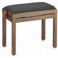 Photo STAGG PB39 WNM VBK - BANQUETTE PIANO NOYER MAT + VELOUR NOIR