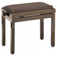 STAGG PB39 WNP VBR - BANQUETTE PIANO NOYER BRILLANT + VELOUR BRUN