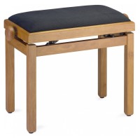 STAGG PB39 OAKM VBK - BANQUETTE PIANO CHNE MAT + VELOUR NOIR