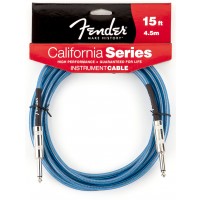 Photo FENDER CABLE CALIFORNIA LAKE PLACID BLUE JACK/JACK - 4.5M