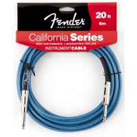 Photo FENDER CABLE CALIFORNIA LAKE PLACID BLUE JACK/JACK - 6M