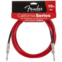 Photo FENDER CABLE CALIFORNIA CANDY APPLE RED JACK/JACK - 3M