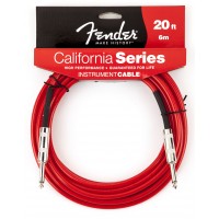 Photo FENDER CABLE CALIFORNIA CANDY APPLE RED JACK/JACK - 6M