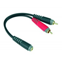 Photo KLOTZ AYS-6 ADAPTATEUR MINI JACK FEMELLE/2 RCA