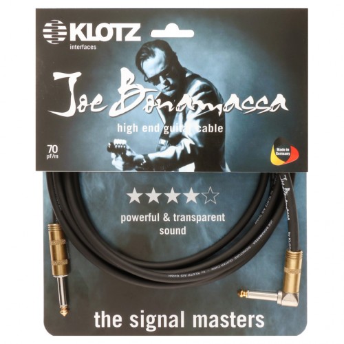 KLOTZ JBPR030 CABLE JOE BONAMASSA SUPERIOR JACK/JACK COUDÉ - 3M
