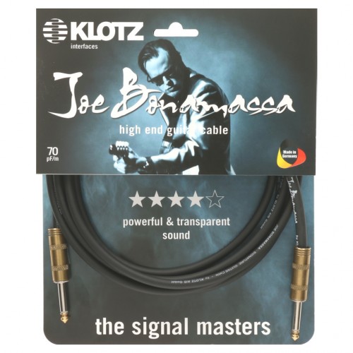 KLOTZ JBPP030 CABLE JOE BONAMASSA SUPERIOR JACK/JACK - 3M