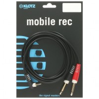 Klotz AY5A-0300 Cble Mini-Jack Coude/2 Jack - 3M