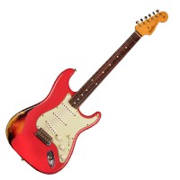 Photo FENDER CUSTOM SHOP '60 STRATOCASTER RELIC FIESTA RED OVER 3TS