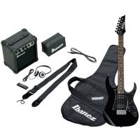 Photo IBANEZ IJRG200-BK JUMPSTART - PACK GUITARE ELECTRIQUE BLACK