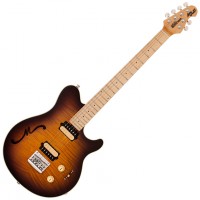 Photo MUSIC MAN AXIS SUPER SPORT SEMI HOLLOW TOBACCO BURST MN