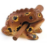 FUZEAU PETITE GRENOUILLE GUIRO AVEC BATTE SOUS BLISTER