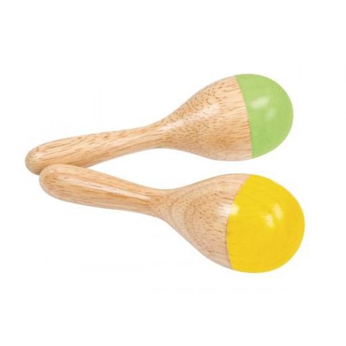 fuzeau maracas bois peint naturel petit modele