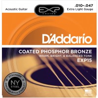 Photo D'ADDARIO EXP15NY COATED PHOSPHOR BRONZE EXTRA LIGHT 10/47